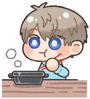 Xavier Eating Sticker