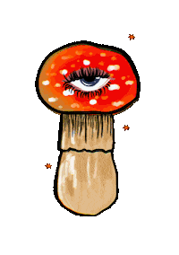Magic Mushroom Eye Sticker