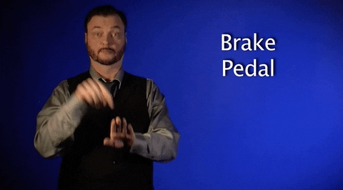 sign language brake pedal GIF by Sign with Robert