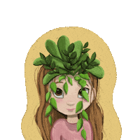 waznerzeczy plant dziewczyna kwiaty rosliny Sticker