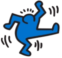 keithharingfoundation art dancing 80s man GIF