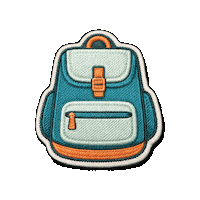 beyond9to5_travel travel adventure minimal bag Sticker