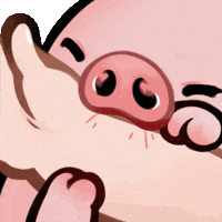 KritzelPixel pig bite nom piggy GIF