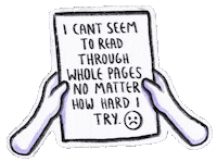 adhd_bri reading adhd adhdbri reading struggle Sticker
