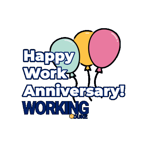 WorkingatDuke giphygifmaker work anniversary workanniversary duke faculty Sticker