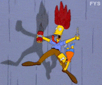 the simpsons falling GIF