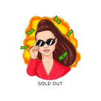 Money Glasses Sticker