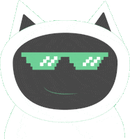 kotakode cat cool glasses swag Sticker