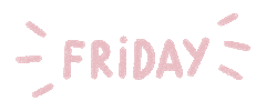 Days Of The Week Pink Sticker by Catharina Stewart