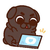 Working Locked In Sticker by Puglie Pug