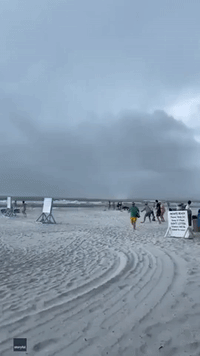 Beachgoers Flee as Waterspout Makes Landfall at Florida Beach