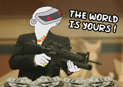 Tony Montana Robot GIF by Paft Drunk