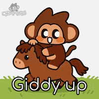 Horse Monkey GIF by Chimpers