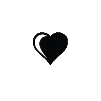 Black Heart Love Sticker by China Bambi