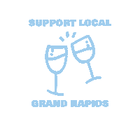 hoteldistrictgr cheers michigan support local grand rapids Sticker
