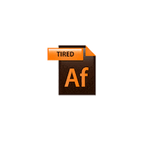 Tired Design Sticker by jessicavwalsh