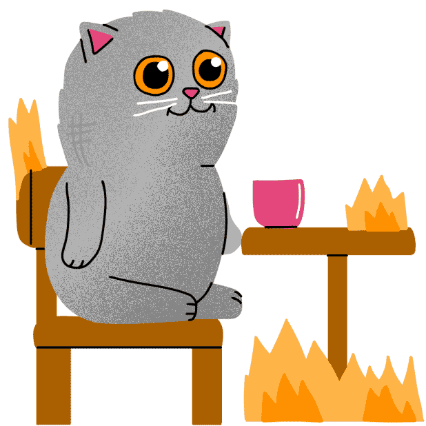 Coffee Burning Sticker