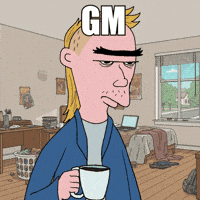 Sleepy Coffee GIF by Web3 Playboys