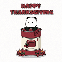 Cranberry Sauce Happy Thanksgiving GIF by Kanpai Pandas