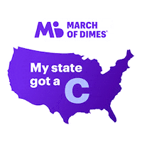 Preterm Birth Report Card Sticker by March of Dimes