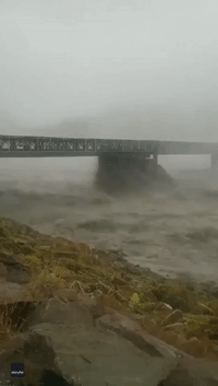 Raging Storm Waters Bring Down Bridge on New Zealand's South Island