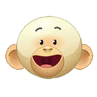happy monkey Sticker by Owlient