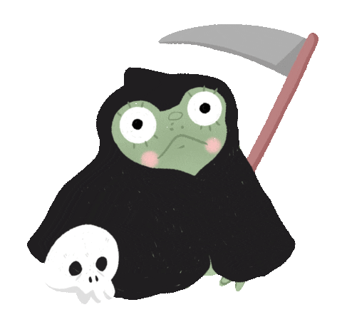 Die Grim Reaper Sticker by molehill