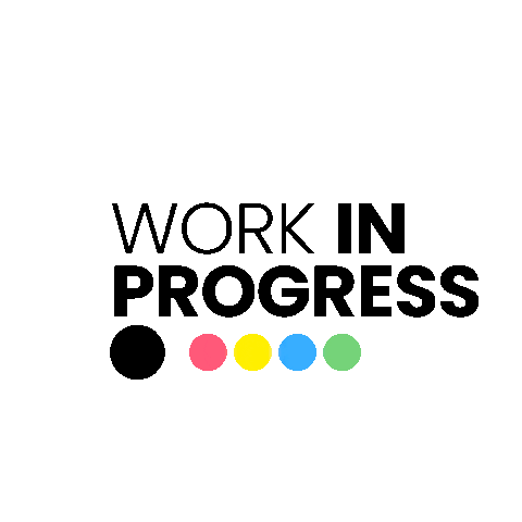 Working Work In Progress Sticker by Brandegree