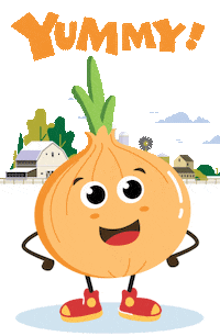 Red Onion Sticker by Gills Onions