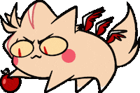 Cosodraws hazbin hotel cursed cat alastor michifer coso draws Sticker