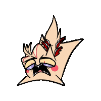 Cosodraws hazbin hotel cursed cat alastor michifer coso draws Sticker