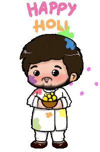 Holi Festival Sticker by Chibi Samosa