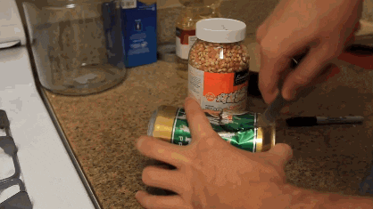 Beer Can Popcorn GIF
