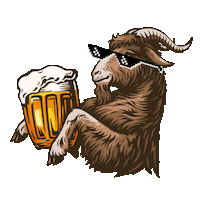 Beer Goat Sticker by Velkopopovický Kozel