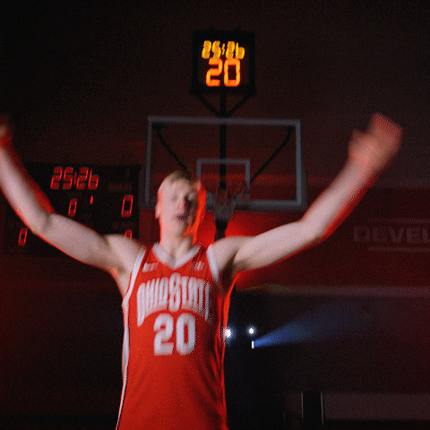 Basketball Clap GIF by Ohio State Athletics