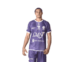 Celebration Muscle Sticker by JS Cherbourg Handball