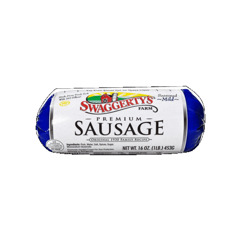 swaggertysfarm giphygifmaker sausage southern food southern cooking Sticker