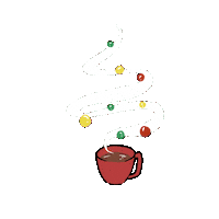 umekobucya クリスマス コヒ イカフェ Sticker