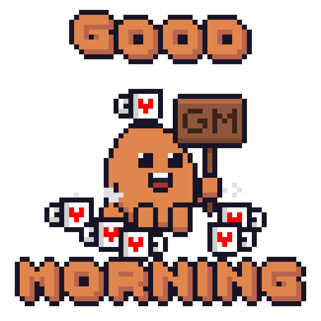 Coffee Morning Sticker by Potatoz by 9GAG