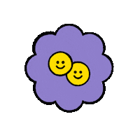 Happy Flower Sticker by Bloom Stationery