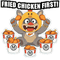 Hungry Fast Food Sticker