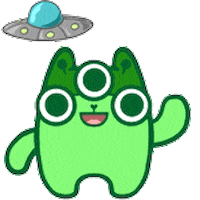 Spaceship Abduction Sticker