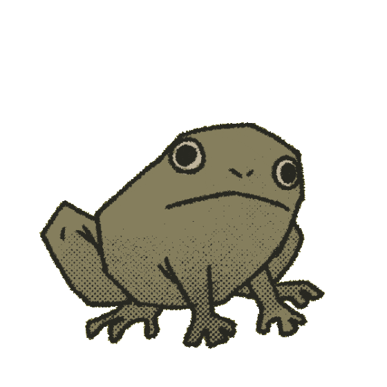 tombofnull giphyupload frog yell frogcore Sticker