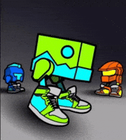 Geometry Dash Robot GIF