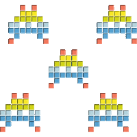 lucyandsamlondon spaceinvader lucyandsam pixelmadness pixeldesign Sticker