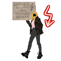 Strike Angry Woman Sticker