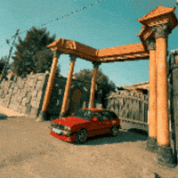 Hady_Alrashed jordan donuts drifting red car GIF