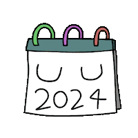 Happy New Year Calendar Sticker by Miyrumiyru