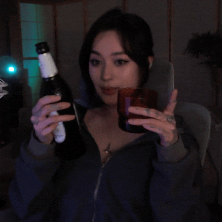 Cute Girl Drinking GIF