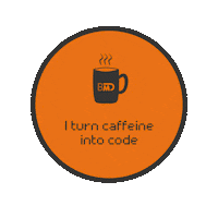 Coffee Coding Sticker by bmdsoftware